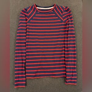 Boden Arabella Red and Navy Striped  Jersey Top